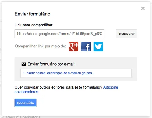 Envie a pesquisa para seus clientes